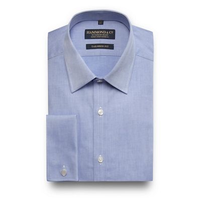 Big and tall blue tailored fit shirt